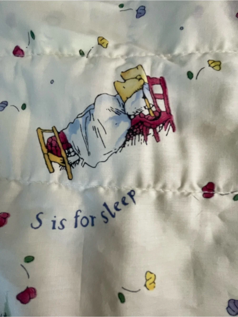 VTG 1997 Red Calliope Classic Winnie the Pooh ABC Balloon Ruffle Valance 80x21